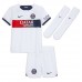 Paris Saint-Germain Marquinhos #5 Replika Babykläder Borta matchkläder barn 2023-24 Korta ärmar (+ Korta byxor)
